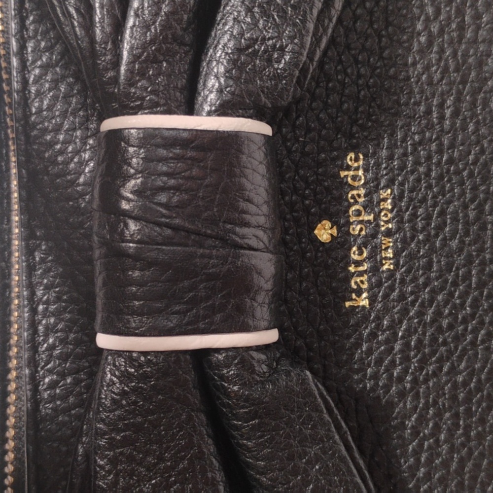 NWOT kate spade Black Pebbled Leather Bow Top-Handle Crossbody Bag - Picture 13 of 13